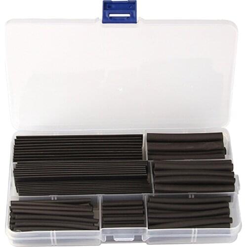170PCS Assorted Insulated Electrical 2:1 Heat Shrink Tubing Kit Set Lined Heat Tube with Storage Box Portable