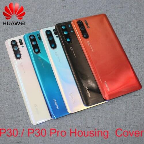 Original Huawei P30 Pro Glass Housing Cover Replacement Back Battery Rear Door For p30 pro Repair Parts With Camera Lens & Logo
