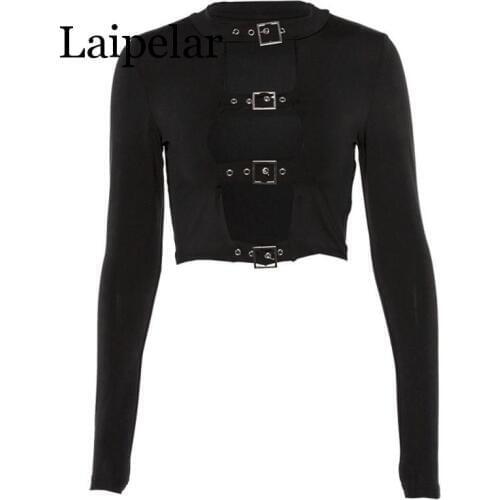 Laipelar Casual Hip Hop Fashion Active Women Short Tops Sheath black Summer High Street White Stripe Female T-Shirts