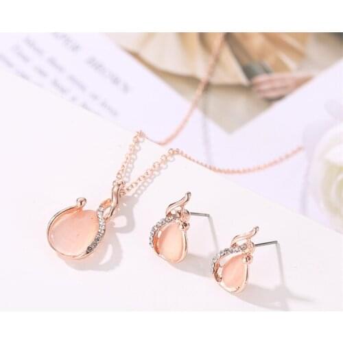 RONGQING 12set/lot earring necklace jewelry sets Fashion Jewelry Gift