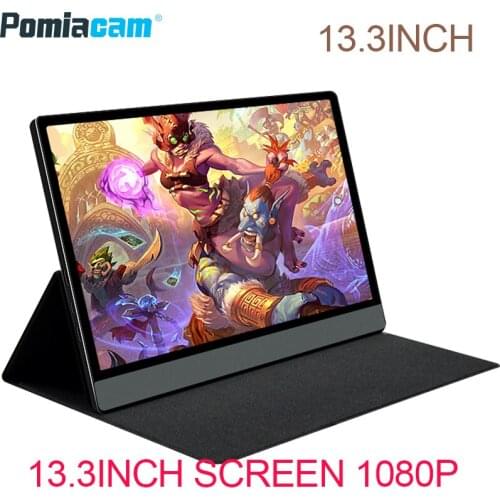 Mobile phone external display screen 13.3inch HD Touch Screen monitor TYPE-C HDMI input Ports,Optional battery , touch function