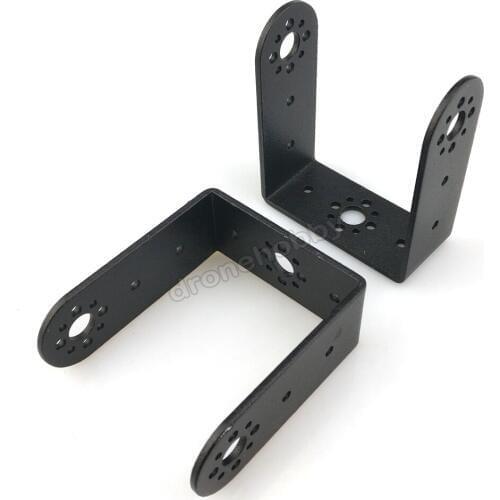 MG995 / 996R Servo Bracket Long U-type servo bracket Robotic Arm Robot Aluminum Black DIY robot