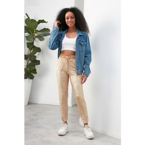 Trendyol Women's Velvet Trousers