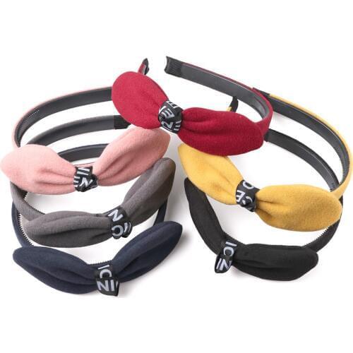 XIMA 1PC New Fashion Young Girls Hairband Solid Color Polyester Knot Headband Adult Hair Accessories for Women WHB019