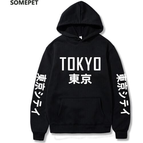 Japanese Hip Hop Hoody Harajuku Tokyo printing Men Women Casual Pullover Sweatshirts 2020 Fashion Hot Hoodies