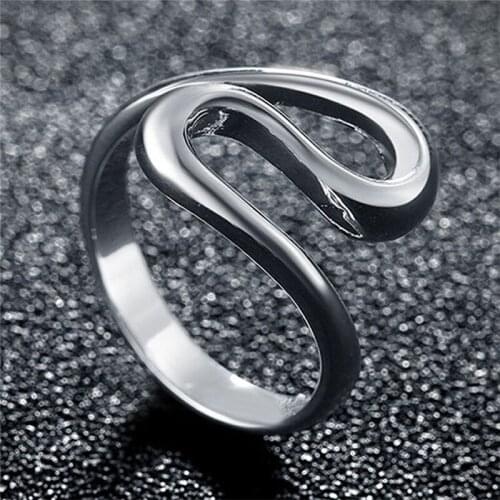 New Style 925 Sliver Fashion Jewelry S-shaped Ring For Women Beautiful Wedding Birthday Daily Party Accessorise