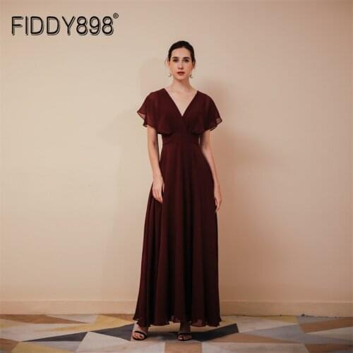 Evening Gowns Short Sleeves V Neck Off the Shoulder New Elegant Party Dress Luxury Formal Gown For Women Robe