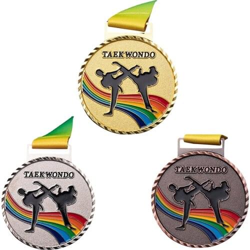 Gold Silver Bronze Award Children Medal Winner Reward Badge Kids Game Prize For Taekwondo Medals Sports Game Medals