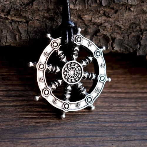 1pcs Dharma Wheel of Life Samsara Buddhist Amulet Pendant Talisman