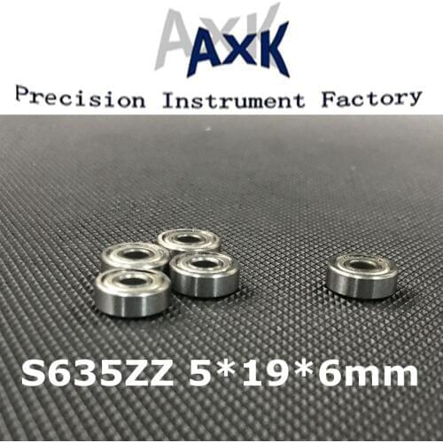 2021 New Hot Sale S635zz Bearing 5*19*6 Mm ( 10 Pcs ) Abec-3 Grade Ss 635 Z Stainless Steel Miniature S635 Zz Ball Bearings