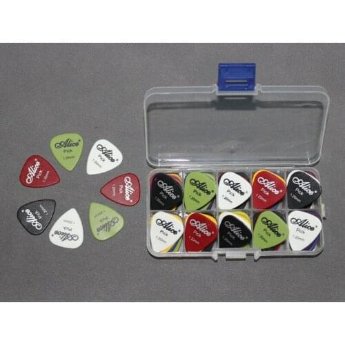 50pcs Rock Heavy Metal Bass Thick Guitar Picks Plectrums 1.20mm + 10 Grid Picks Box