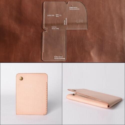 8.5cm*11cm Easy Doing Leather ID Bank Card Bag Template DIY Acrylic Clear Pattern Sewing Stencil Supplies Tool