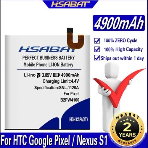 HSABAT 4900mAh B2PW4100 Battery for HTC Google Pixel / Nexus S1