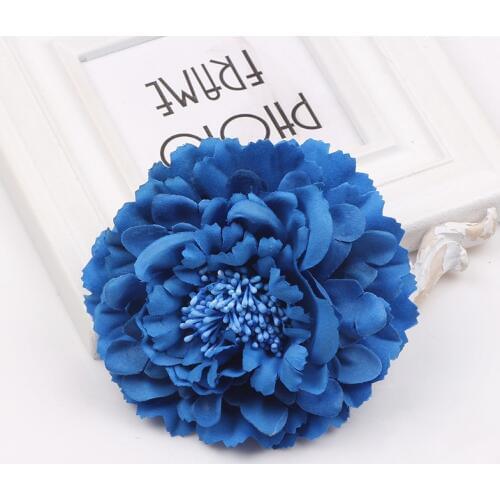 Hair accessory fabric peony big flower corsage brooch child full dress work wear hat flower clip
