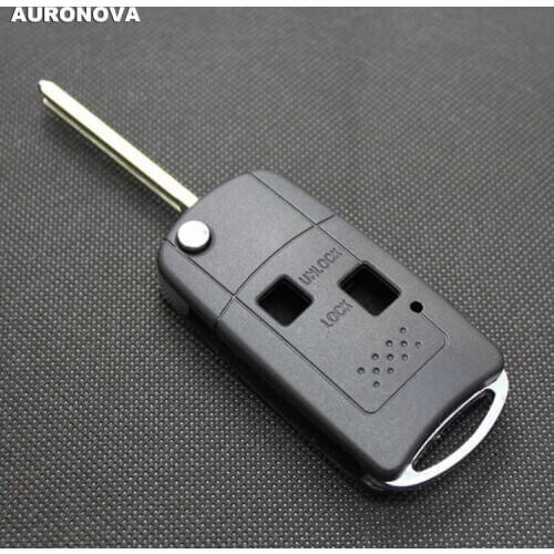 AURONOVA New Upgrade Folding Key Shell for Lexus IS GS ES LS RX IS200 2 Buttons Remote Car Key Case DIY