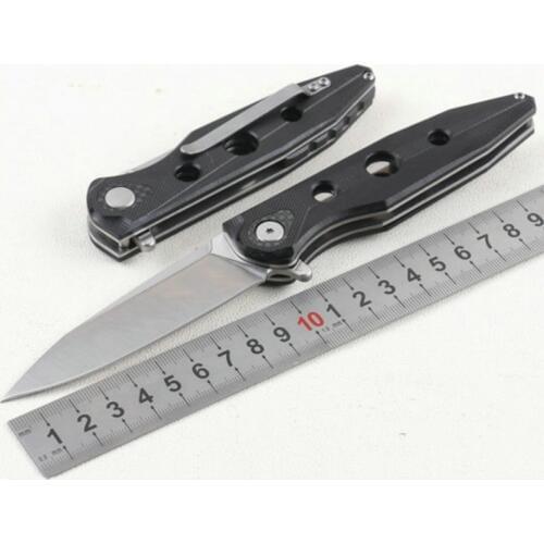 Free shipping new product Outdoor camping folding knife self-defense portable camping tool knife G10 Handle material