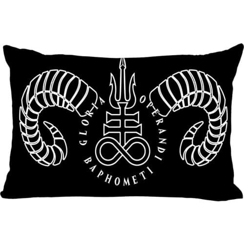 Hot Sale baphomet Rectangle Pillowcase Custom Home textile Zipper Pillowcase Pillow Cover Size 45*35cm (one side) Print