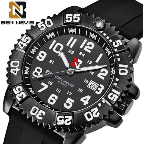 2021 New Silicone Strap Men Watches Fashion Top Brand luxury Business Luminous Quartz Watch Men Casual Waterproof Date Clock
