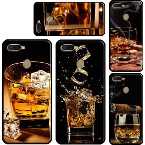 Cigar Whiskey Ice Drink For OPPO A5S A3S A83 A1K A52 A72 A31 A53 A9 A5 2020 Find X3 Pro F5 F7 A15 A91 Case Cover