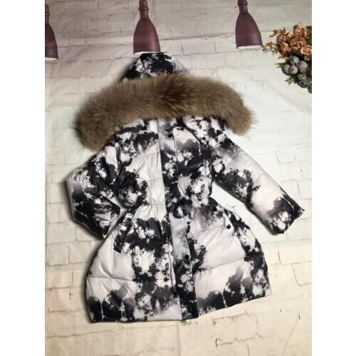 Child down suit girl 95cm-145cm 2019 winter down jacket childrens clothing girl down jackets child long thicken outerwear boy l