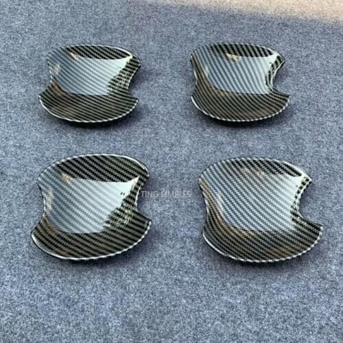 For Toyota Raize A200A/210A 2020 2021 ABS Carbon Fiber/Matte Exterior Door Handle Bowl Cover Trim Car Styling Accessories 4pcs