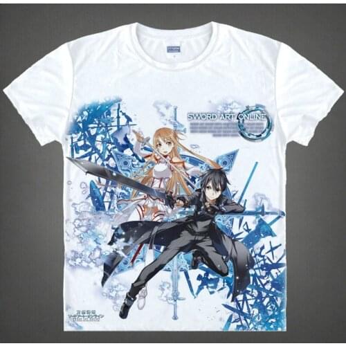 Sword Art Online T-shirts kawaii Japanese Anime t-shirt Manga Shirt Cute Cartoon Kirito Kazuto Cosplay shirt 37161946984 tee 171