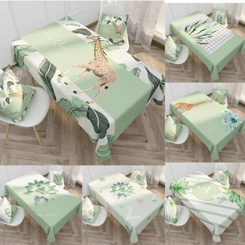 Cotton Linen kitchen dinning table cloth Table cover Durable Dustproof Rectangle Household Tablecloth Home Decoration