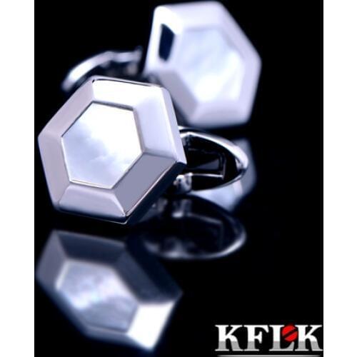 KFLK Luxury 2020 gemelos shirt cufflinks for mens Brand cuff buttons cuff link Shell Hexagon High Quality abotoaduras Jewelry
