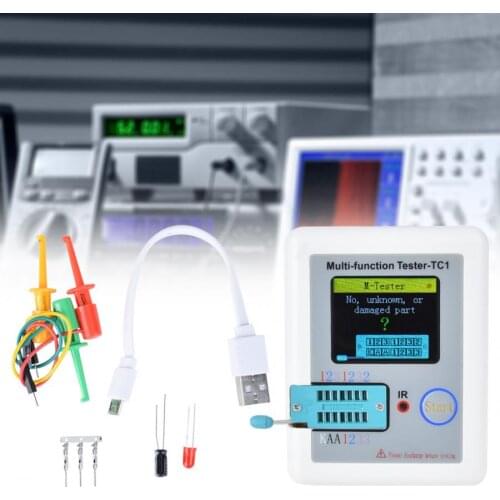 LCR-TC1 Portable Multifunction Full Color Graphics Display Diode Triode Capacitor Transistor Tester