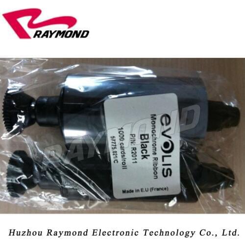 Evolis R2011 Black Ribbon For Pebble/Dualy/Quantum/Securion and 1000 black mono prints per roll
