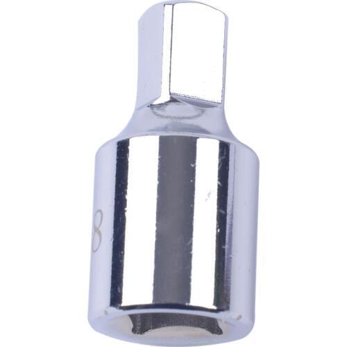 DWCX Metal Silver 8mm Square Oil Sump Drain Plug Key Tool Remover Fit For Renault Sump Citroen Peugeot Volvo