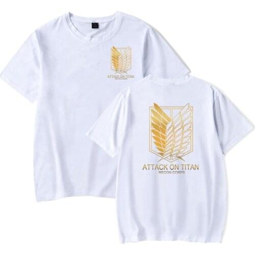 Men Hipster Attack On Titan Printed Korean Version Styels Fashion Sport Loose Clothing for Unisex Teens Tee Tops Plus Size