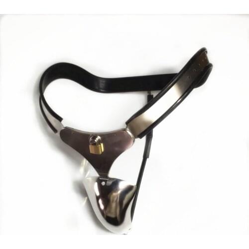 Male Chastity Belt Stainless Steel Chastity Cages Penis Lock Adult Game Sex Toys,Master Slave Lockable Penis Restraint Device