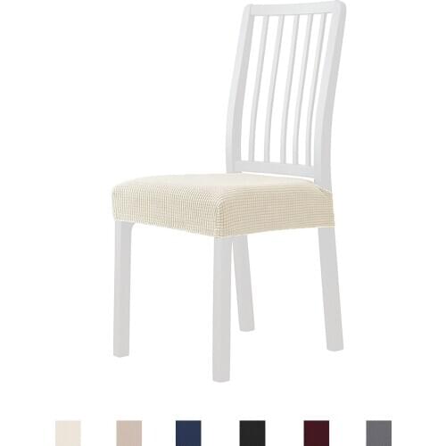 Soft Stretch Jacquard Dining Chair Seat Slipcover for Kitchen Washable Decorative Seat Protector Wedding Hotel Decoration