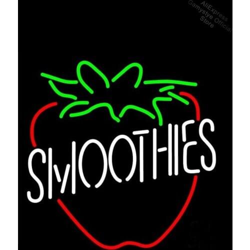 Neon Sign For Smoothies fruit juice Shop Glass Tubes Beauty Lamp Beer Hotel Lamp light Neon Sign Pub Garage Light Sign Outdoor
