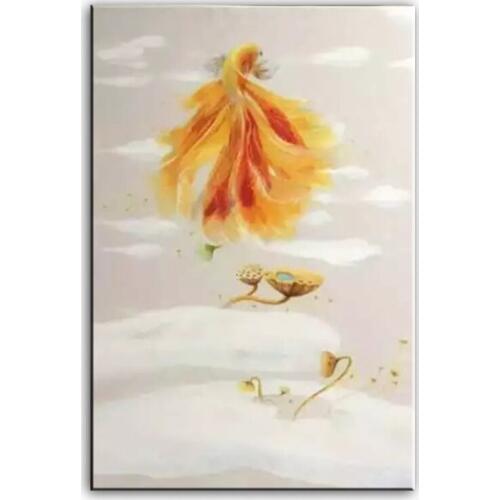 Original oil painting Dancing goldfish painter original paintings decoration painting Custom-made oil painting 16110711