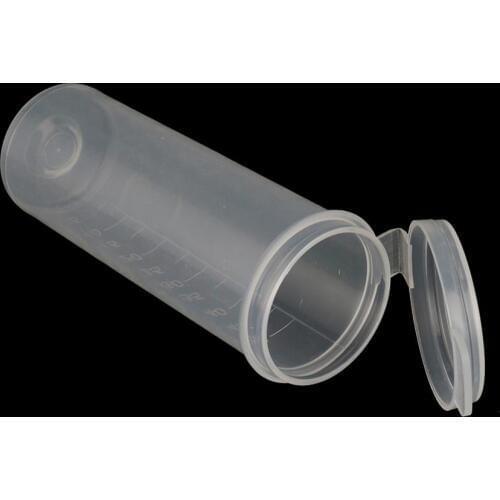 50ml Gland Cap Round Bottom Plastic Centrifugal Tube with Scale Laboratory Analysis Sample Vial Container Lab Supplies 10 Pcs