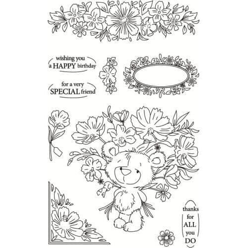 Animal Transparent Clear Silicone Stamp/Seal for DIY scrapbooking/photo album Decorative clear stamps