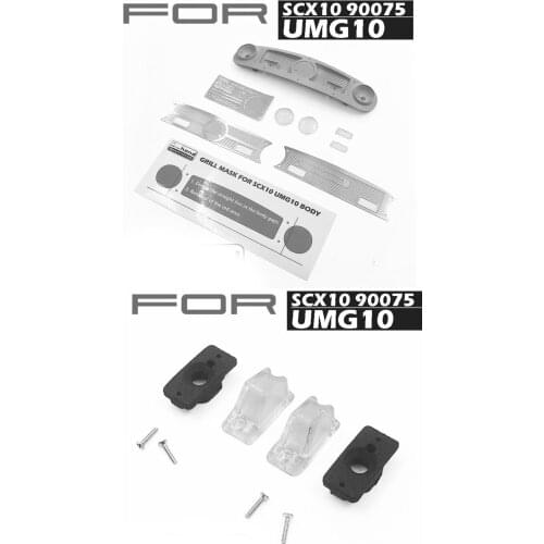 Grill Mask +Side Turning Light for AXIAL SCX10 90075 UMG10 parts
