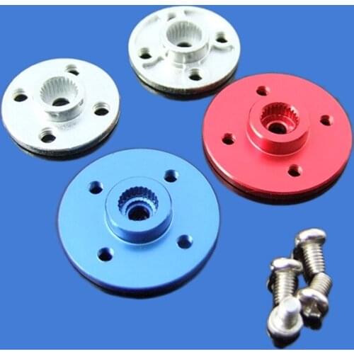 1pcs 24T/25T Aluminum Servo Arm Metal Horns Round Disc Robot Metal Rudder Disc Horns Metal Steering Gear