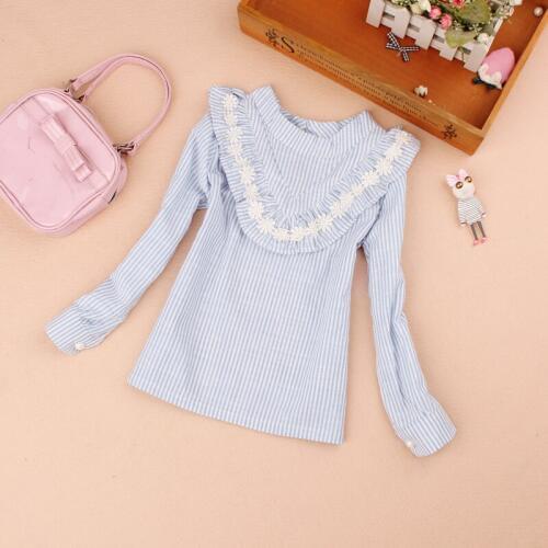 Girls School Blouses 2019 Autumn Children Clothing Baby Girl Clothes Cotton Child Shirt Fashion Striped Blusas Kids Clothes2-16Y