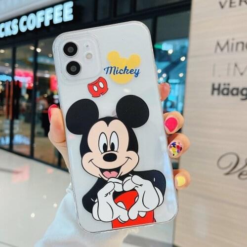 DISNEY 2021 Mickey Silicone Case for IPhone 11 Pro Xs Max iPhone 12 12PROMAX Official Liquid Silicon 360 Full Cover zz0616