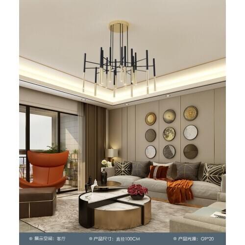 Nordic post-modern chandelier living room creative personality restaurant lamp hotel large exhibition hall villa decoration lamp