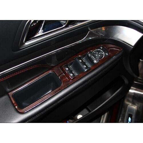 Stickers for FORD Explorer 2016 2017 Car Styling 4 PCS Chrome interior door windows lift button sticker