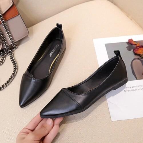 2021 Spring Women Flats Pointed Toe Slip on Shoes Woman Loafers Comfortable Ladies Shoes Yellow Boat Shoes zapatos mujer 7942N