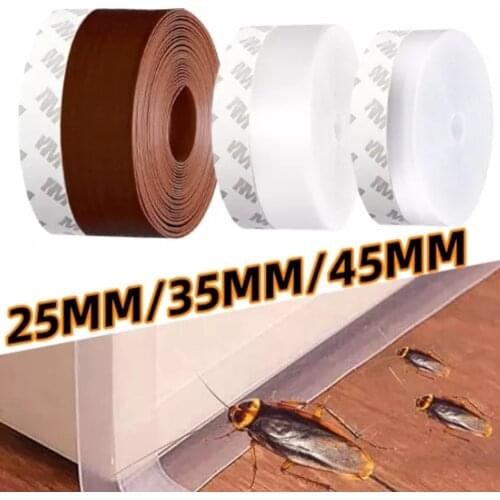 5M Door Bottom Seal Strip Weather Window Rubber Seal Weatherstrip Windproof Self Adhesive Door stopper Windshield Sealing Tape