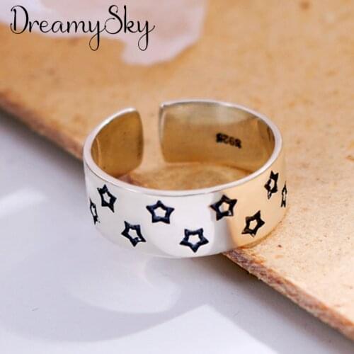 Punk Vintage Star Ring For Women Men Adjustable Size Geometric Rings Exquisite Creative Jewelry Wholesale 2021
