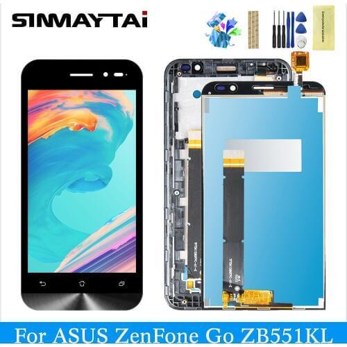 LCD For Asus Zenfone Go TV ZB551KL LCD Display X013DB TD-LTE Touch Screen Digitizer Assembly Replacement ZB500KL LCD NO frame