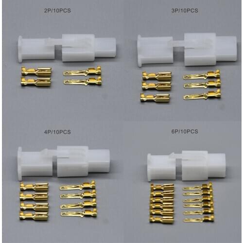 10sets XH2.8 2p/3p/4p/6pins plug connector Terminal Kit Crimp Terminal Connector Kits Male Female socket plug for Motorcycle Car