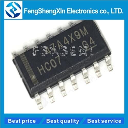 10pcs/lot SN74HC07DR HC07 74HC07D SOP-14 Reverse phase collector open drive